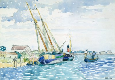 Marine Scene Boats near Venice, 1903 by Henri Edmond Cross