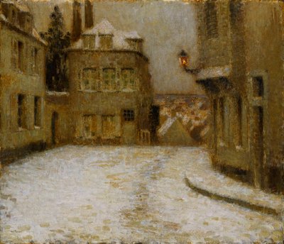 Snow, Montmartre by Henri Eugene Augustin Le Sidaner