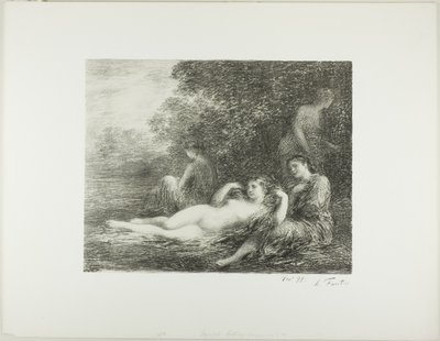 Bathing Women, fourth large plate by Ignace Henri Jean Fantin Latour