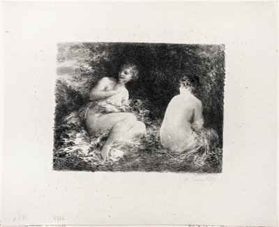 Bathing Women, Second Medium Plate by Ignace Henri Jean Fantin Latour