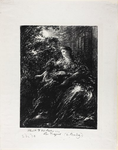 Duet of the Trojans, sixth plate by Ignace Henri Jean Fantin Latour