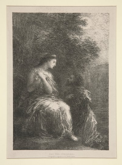 Duo of by Ignace Henri Jean Fantin Latour