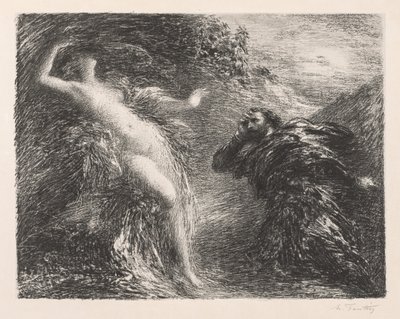 Manfred and Astarté by Ignace Henri Jean Fantin Latour