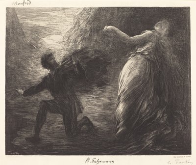 Manfred and Astarte (1st plate) by Ignace Henri Jean Fantin Latour