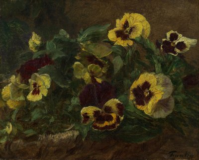 Pansies by Ignace Henri Jean Fantin Latour