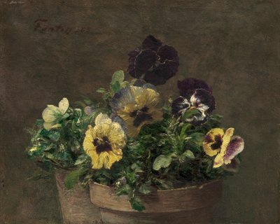 Potted Pansies, 1883 by Ignace Henri Jean Fantin Latour