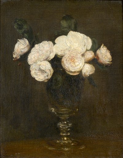 Still Life: Malmaison Roses by Ignace Henri Jean Fantin Latour