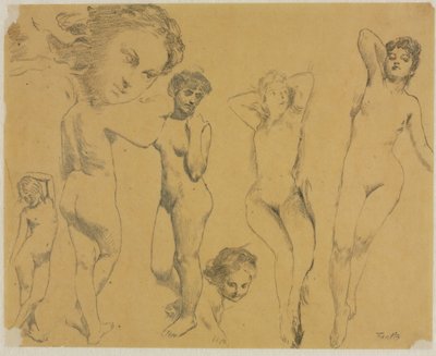 Studies of Female Nudes by Ignace Henri Jean Fantin Latour