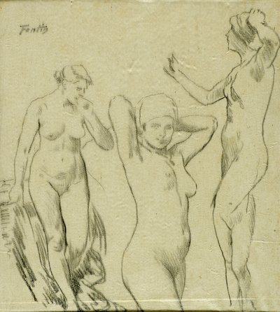 Study [Female nudes] by Ignace Henri Jean Fantin Latour