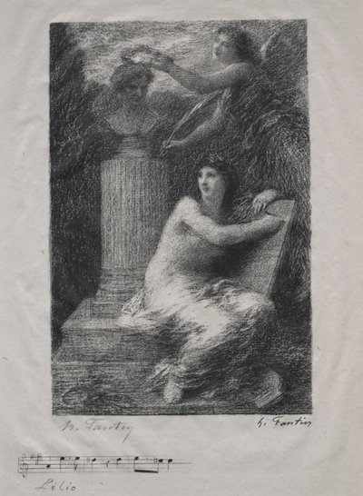 To Berlioz (Small Plate) by Ignace Henri Jean Fantin Latour