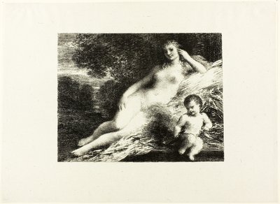 Venus and Cupid, second plate by Ignace Henri Jean Fantin Latour
