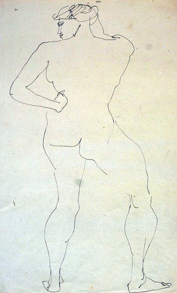 Female Nude from Back by Henri Gaudier Brzeska