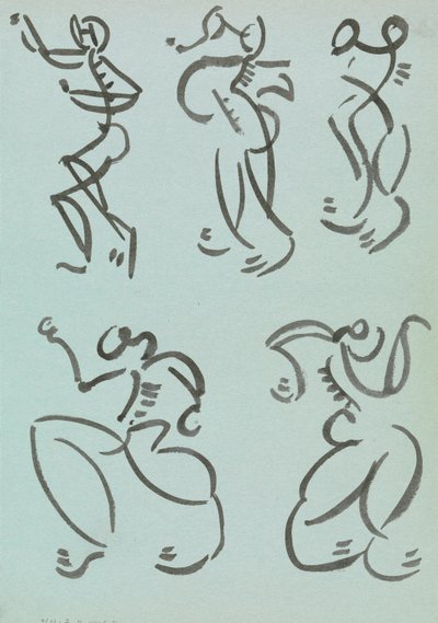 Five Studies of Dancing Figures by Henri Gaudier Brzeska