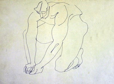 Male Nude Kneeling I by Henri Gaudier Brzeska