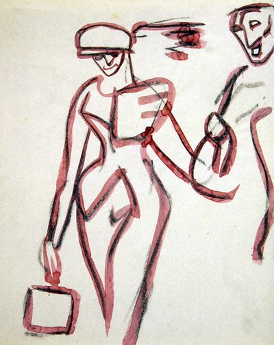 Promenader with Companion by Henri Gaudier Brzeska