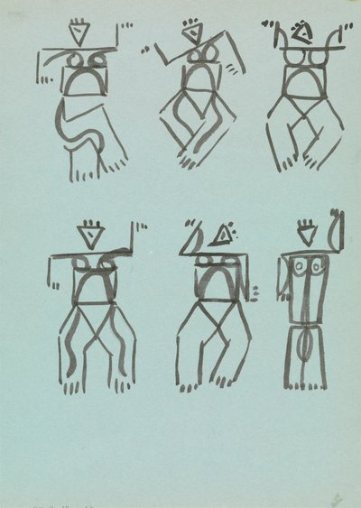 Six Studies of Dancing Figures by Henri Gaudier Brzeska
