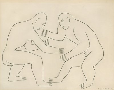 The Wrestlers by Henri Gaudier Brzeska