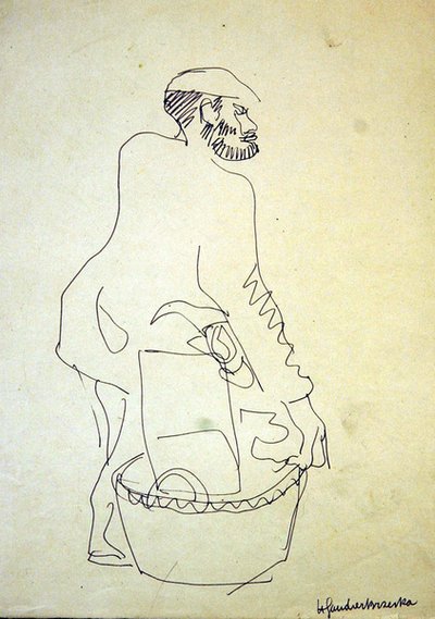 Whitechapel Jew Selling Second-Hand Goods by Henri Gaudier Brzeska