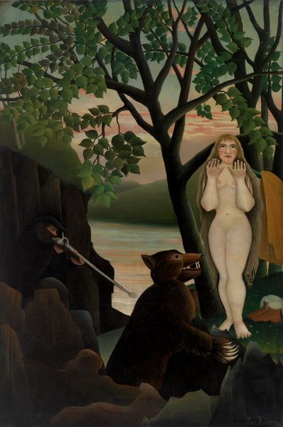 Nude and Bear, 1901 by Henri J.F. 1844 1910 Rousseau