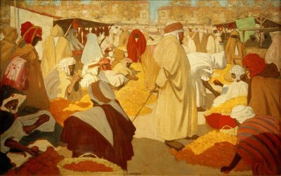 H. Evenepoel, Orange Market in Blidah by Henri Jacques Edouard Evenepoel