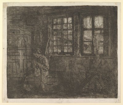 The Dressmaker, ca. 1863 by Henri Jean Augustin de Braekeleer