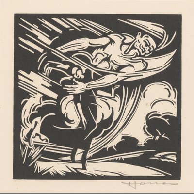 Woman and the wind by Henri Jonas (signed by artist)