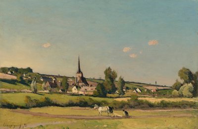 View of Saint-Privé by Henri Joseph Harpignies