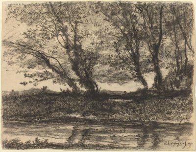 Landscape by Henri Joseph Harpignies