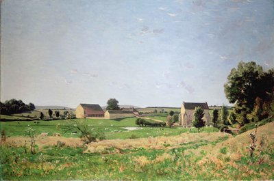 Landscape in Saulce, Yonne by Henri Joseph Harpignies