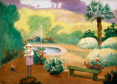 Young Girl near the Fountain by Henri Lebasque