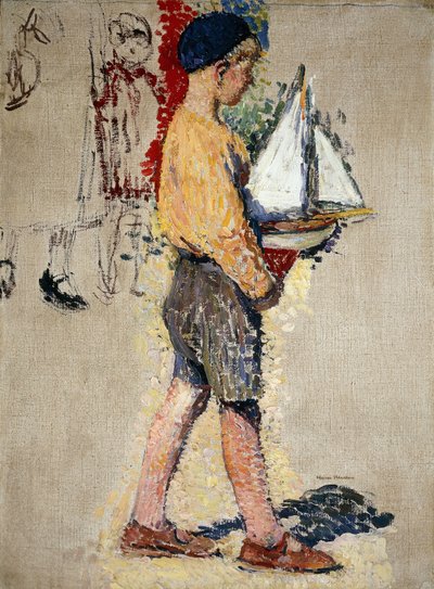 Boy with Boat by Henri Martin