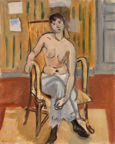 Seated Nude in a Tan Room by Henri Matisse