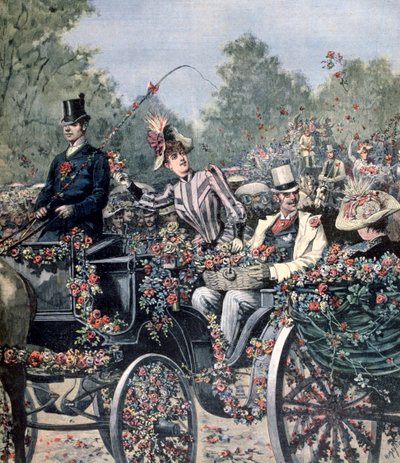 Battle of Flowers Parade, 1891 by Henri Meyer