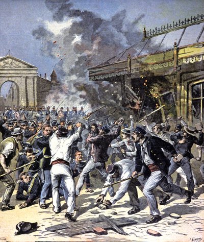 Riots in Bordeaux by Henri Meyer