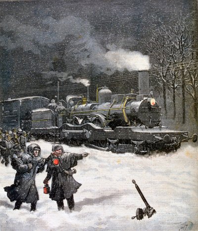 Train Blocked by Snow, France, 1892 by Henri Meyer