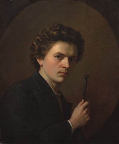 Self-Portrait with a Maulstick by Henri Regnault