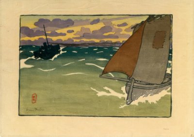 Boat and Steamboat (Saint-Briac) by Henri Rivière