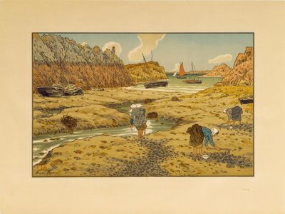 The Port of Loguivy at Low Tide by Henri Rivière