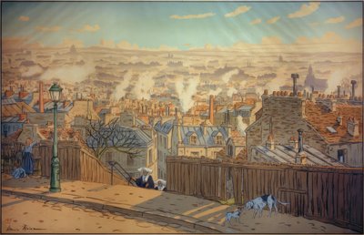 Paris with a View of Montmartre by Henri Rivière