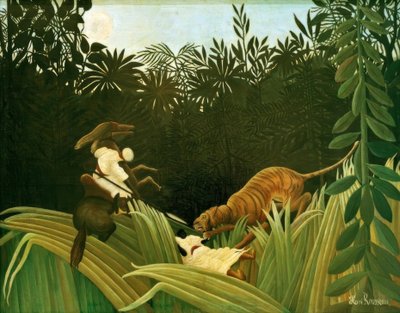 Scouts Attacked by a Tiger by Henri Rousseau