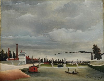 Banks of the Seine, 1898 by Henri Rousseau