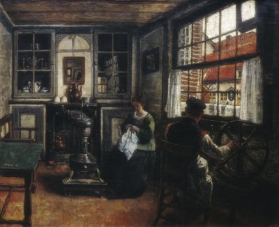 The Spinner by Henri de Braekeleer