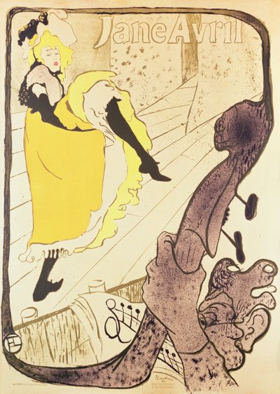 Jane Avril by Henri de Toulouse Lautrec
