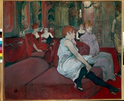 Salon at the Rue des Moulins by Henri de Toulouse Lautrec