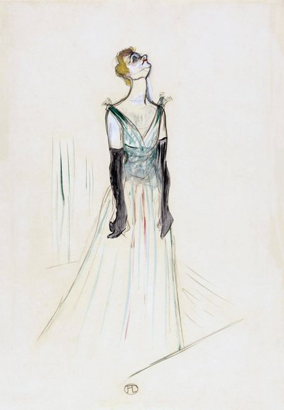 Yvette Guilbert. Portrait by Henri de Toulouse Lautrec
