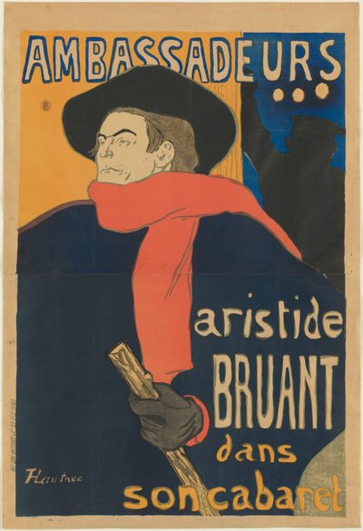 Ambassadeurs: Aristide Bruant by Henri de Toulouse Lautrec