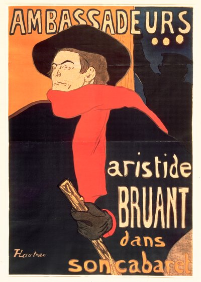 Ambassadeurs: Aristide Bruant by Henri de Toulouse Lautrec