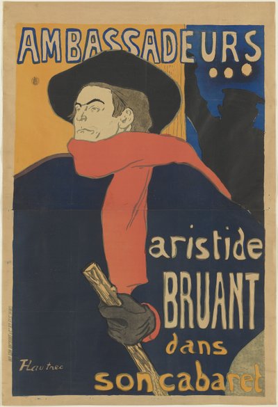 Ambassadeurs: Aristide Bruant, 1892 by Henri de Toulouse Lautrec