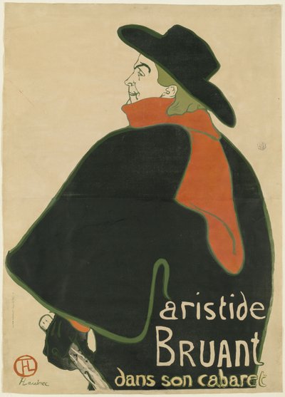 Aristide Bruant, in His Cabaret by Henri de Toulouse Lautrec