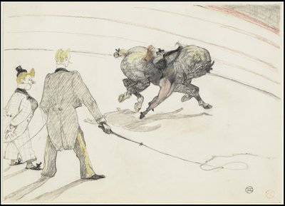 At the Circus: Acrobats by Henri de Toulouse Lautrec